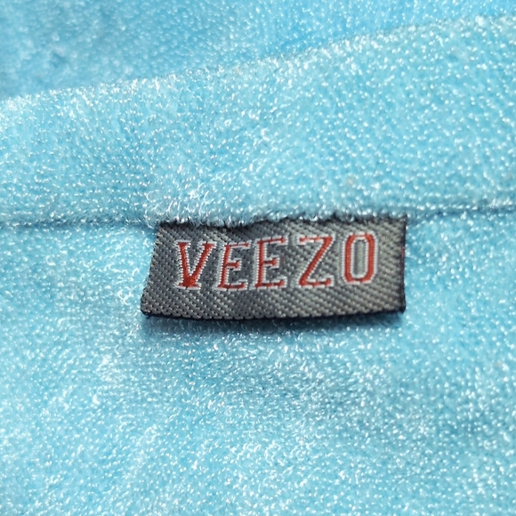 Veezo Streetwear Sz L Russian Light Blue Velour Zip-Up Jacket - Picture 6 of 9